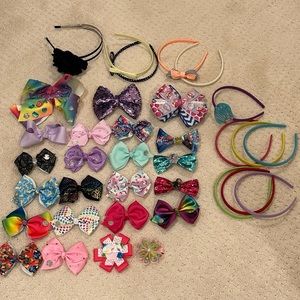Lot of bows and headbands